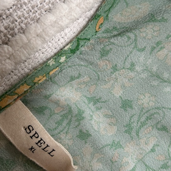 Spell Madame Peacock Button Through Gown Long Dress Emerald Color XL Patterned - Picture 10 of 12